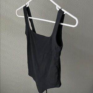 Black tank top bodysuit